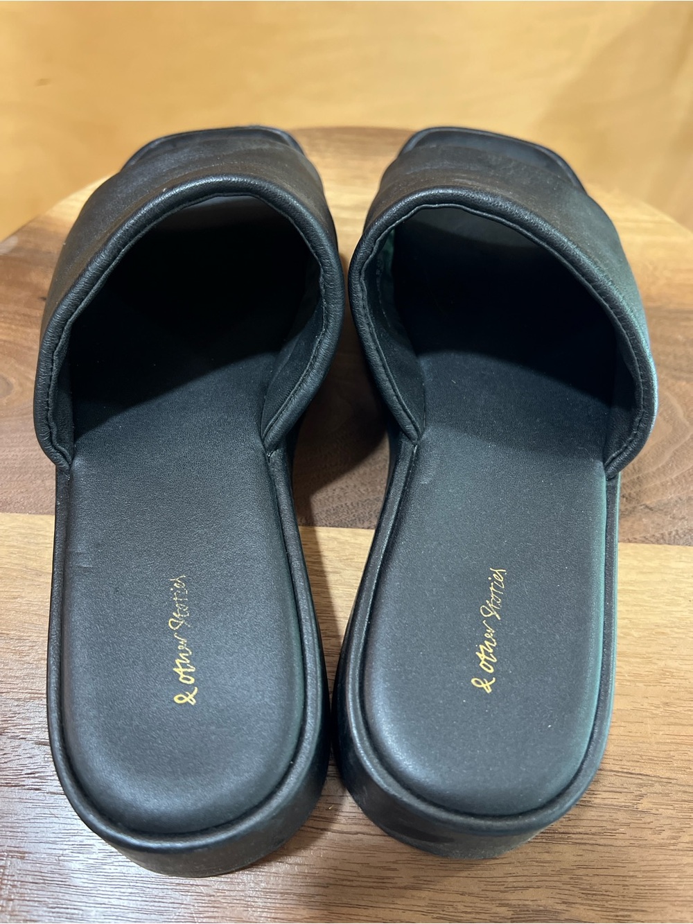& Other Stories Black Slide Platform Sandals -Size EU37 - Picture 4 of 6